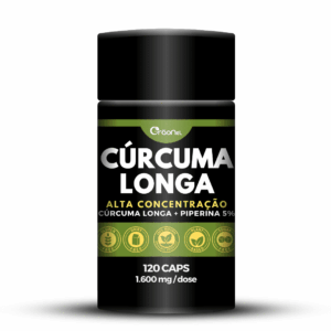 Cúrcuma longa com Piperina – 1600 mg/dose – 120 cápsulas